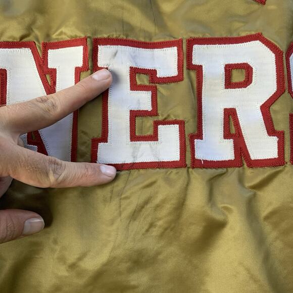 Vtg Wilson San Francisco 49ers Satin Bomber Jacket NFL Made In USA - Men’s 38 - Picture 11 of 16